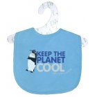Little Green Radicals Keep The Planet Cool Bib - Dolphin Blue