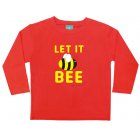 Little Green Radicals Let It Bee Kids Longsleeved Tee (Fox Red)