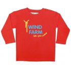 Little Green Radicals Wind Farm Kids Longsleeved Tee (Fox Red)