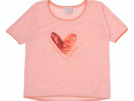Little Karl Marc John Tary Hearts T-shirt Peach `14 years