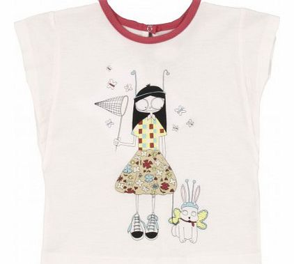 Little Marc Jacobs Miss Marc Butterfly Baby T-shirt White `3 months