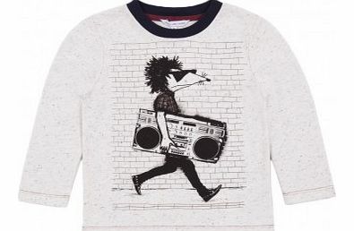 Little Marc Jacobs Mouse Music T-shirt Heather white `2 years,4