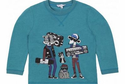 Little Marc Jacobs Music T-shirt Turquoise `2 years,3 years,4
