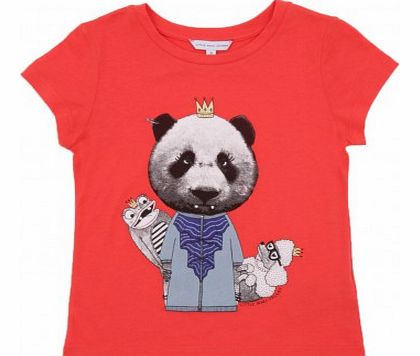 Little Marc Jacobs Panda T-shirt Raspberry red `8 years,10 years