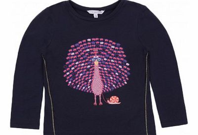 Little Marc Jacobs Peacock T-Shirt Navy blue `2 years,3 years,4