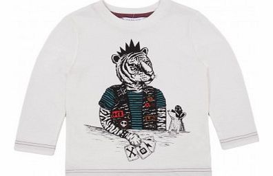 Tiger cards T-shirt White `2 years,3 years,4