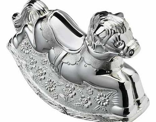 Silver Plated Rocking Horse Money Box