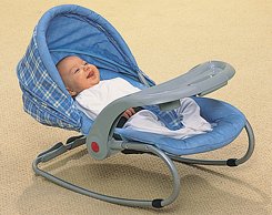 Little Shield canopied baby bouncer/carrier