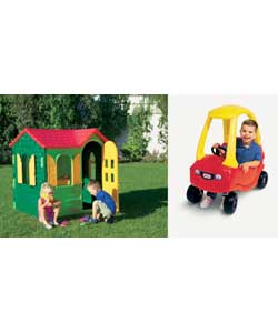 Little Tikes Country Cottage with Free Cozy Coupe