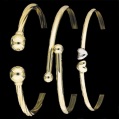 crossover gold torque bangle