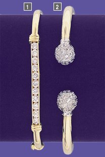 cubic zirconia-set bangle