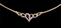 DIAMOND HEART NECKLET