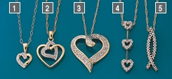diamond-set heart pendant