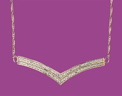 Littlewoods-Index diamond-set wishbone necklet