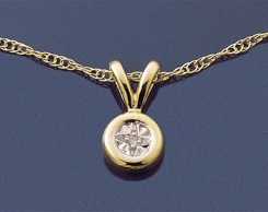 diamond solitaire pendant