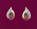 Littlewoods-Index garnet and diamond stud ear-rings
