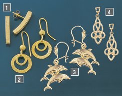 Littlewoods-Index glitter drop ear-rings