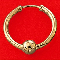 Littlewoods-Index hoop and ball ear-ring