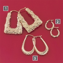 Littlewoods-Index LARGE HANDBAG CREOLE EAR-RINGS