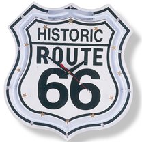 route 66 sign clock