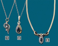 Littlewoods-Index sapphire and cubic zirconia pendant
