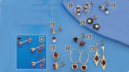 Littlewoods-Index SAPPHIRE AND CUBIC ZIRCONIA STUD EAR-RINGS