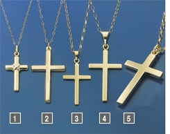 TWO-COLOUR GOLD CROSS