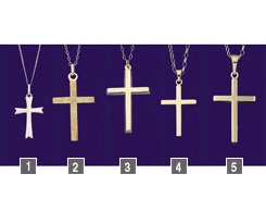 white gold plain cross