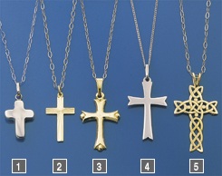 Littlewoods-Index white-gold small cross