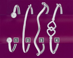 white gold torque bangle