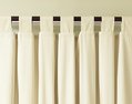 LittlewoodsDirect canvas tab-top curtains with tie-backs