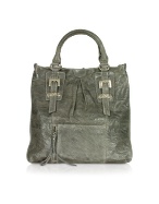 Liu Jo Coal Washed Leather Tote Bag