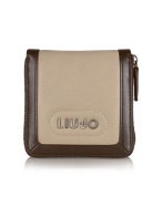 Liu Jo Signature Square Zip Around Leather Wallet