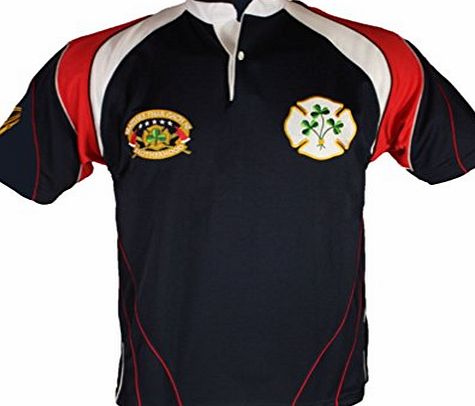LIVE FOR RUGBY SCOTLAND SIX NATIONS LION RAMPANT EMBROIDERED BREATHABLE RUGBY SHIRT SIZE XS - 3XL (3XL)