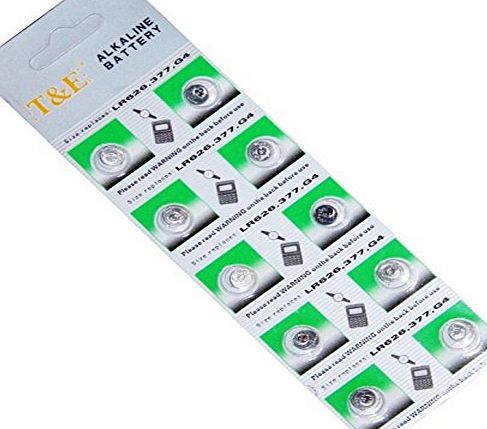 live-wire-direct 10 x 1.55V Button Coin Cell Watch Battery Batteries AG4 LR66 LR626 377 CR626SW