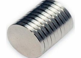 live-wire-direct 10 x Very Strong Circular Disc Neodymium Magnets 10mm x 1mm Fridge N35