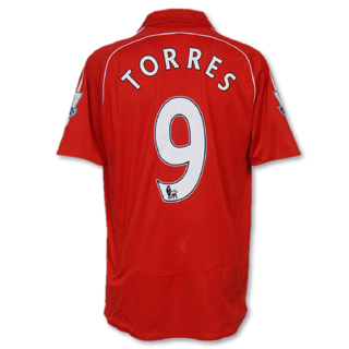 Liverpool Adidas 07-08 Liverpool home (Torres 9)