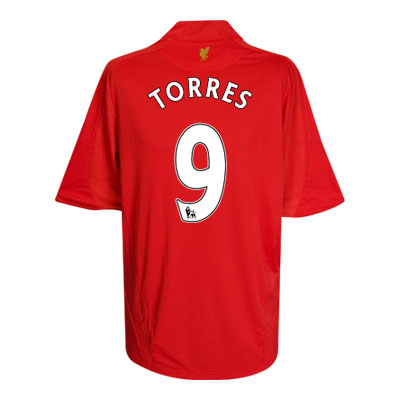 Adidas 08-09 Liverpool home (Torres 9)