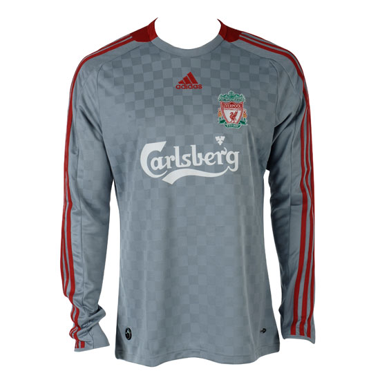 Liverpool Adidas 08-09 Liverpool L/S away - Kids
