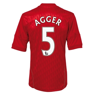 Adidas 2010-11 Liverpool Home Shirt (Agger 5)