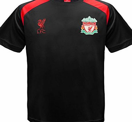 Liverpool F.C. Liverpool FC Official Gift Boys Poly Training Kit T-Shirt Black 6-7 Yrs SB