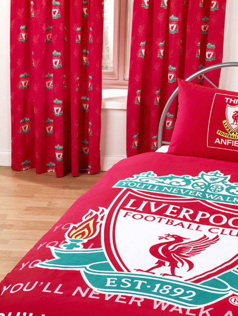 Liverpool FC Repeat Crest Curtains SI117 
