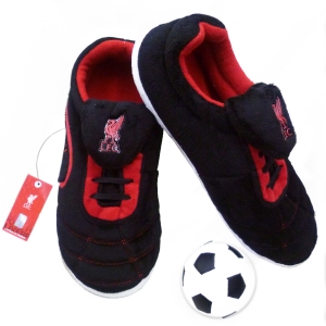 LIVERPOOL FC Football Boot Slippers with Ball