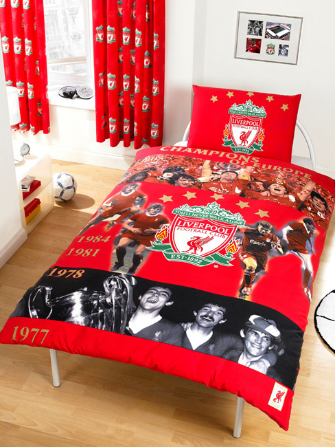 Liverpool Football FC `egends`Duvet Cover and Pillowcase Bedding - Low Price