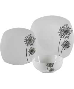 12 Piece Soft Square Allium Dinner Set