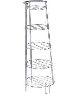 Living 5 Tier Circular Pan Stand - Chrome