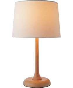 Java Wood Linen Table Lamp