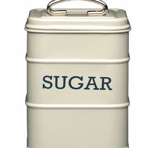 Living Nostalgia Kitchen Craft Steel Sugar Storage Tin, Cream