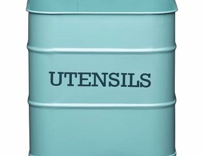 Living Nostalgia Kitchen Craft Steel Utensil Pots, Blue