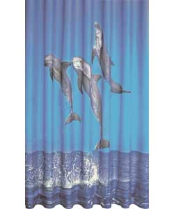 Living Photographic Dolphin Shower Curtain